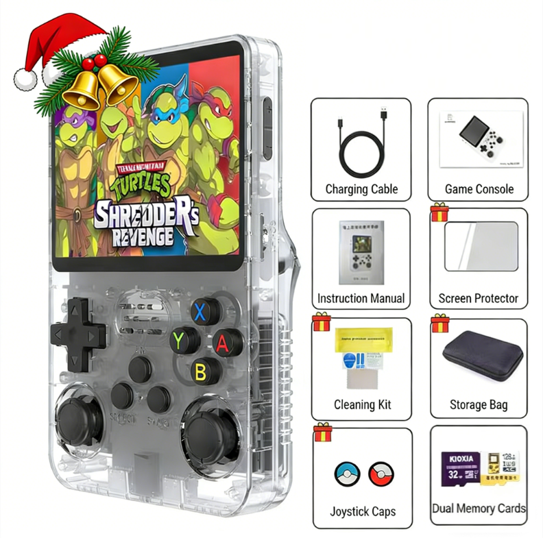 🎄🎁Christmas Special! Brand-New R36S Open-Source Handheld, 🔥30,000+ Preloaded Games, 64GB, Online Download Support