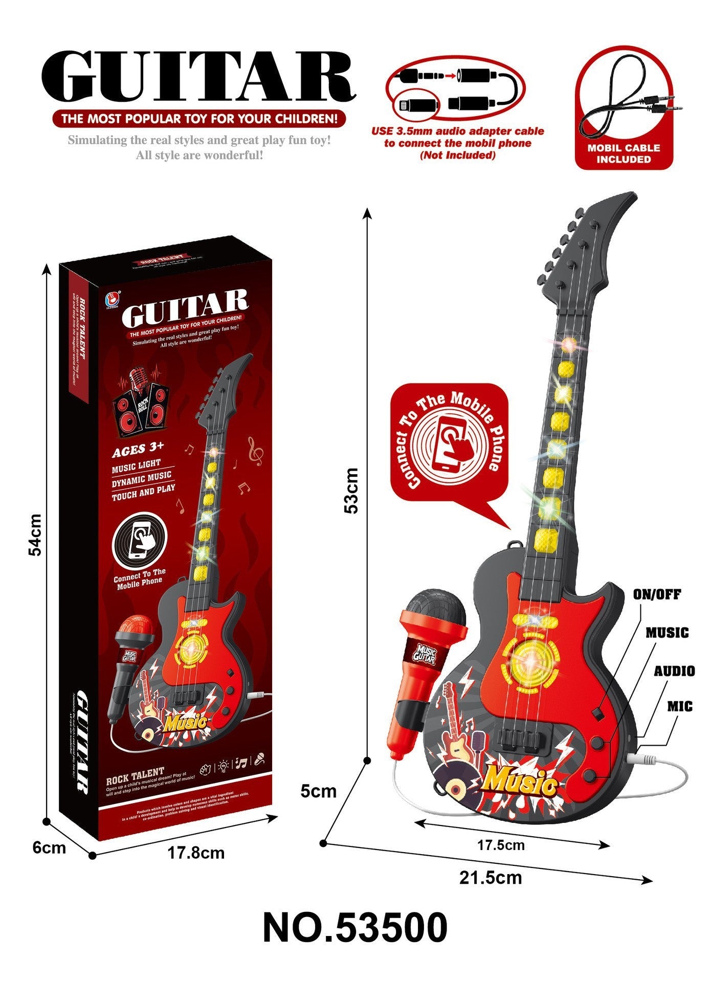 Kids Microphone with Stand Karaoke Song Music Instrument Toys Brain-Training Educational Toy Birthday Gift for Girl Boy Muti-ltem Party Favors Packs