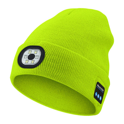 Christmas discounts🔥USB Rechargeable 6-LED Bluetooth Hat — With Built-in Wireless Headphones, Warm Knitted Balaclava